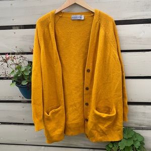 Mustard Button Up Cardigan